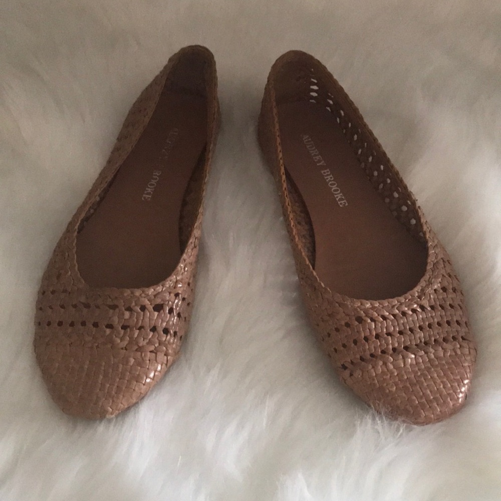 Audrey Brooke Leather Flats